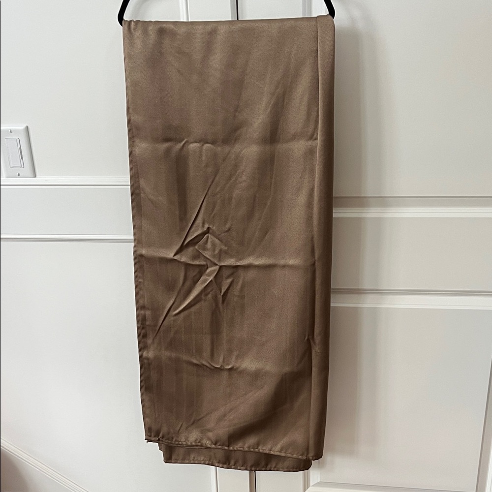 Taupe Stripe Tablecloth 70x84”